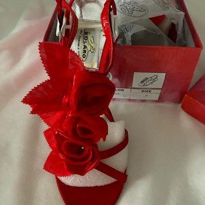 NIB Red Strappy Stilettos  sz. 8